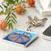 Peace Mandala Schlüsselanhänger (Seite)