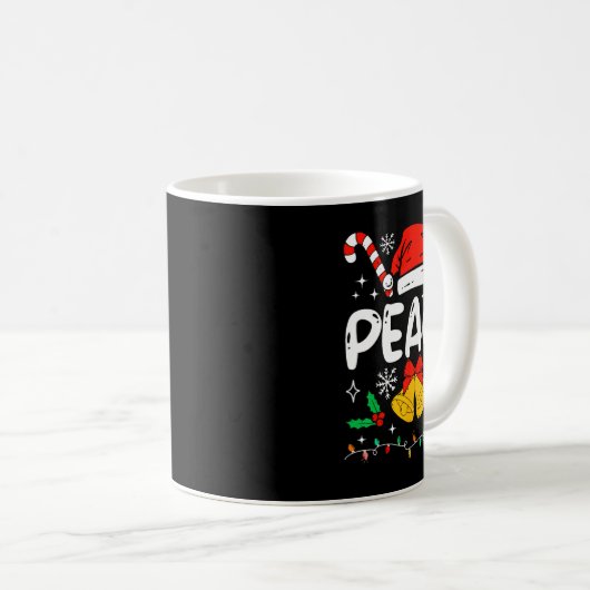 Peace Matching I Come In Peace Couples Santa Hat C Kaffeetasse (VorderseiteRechts)