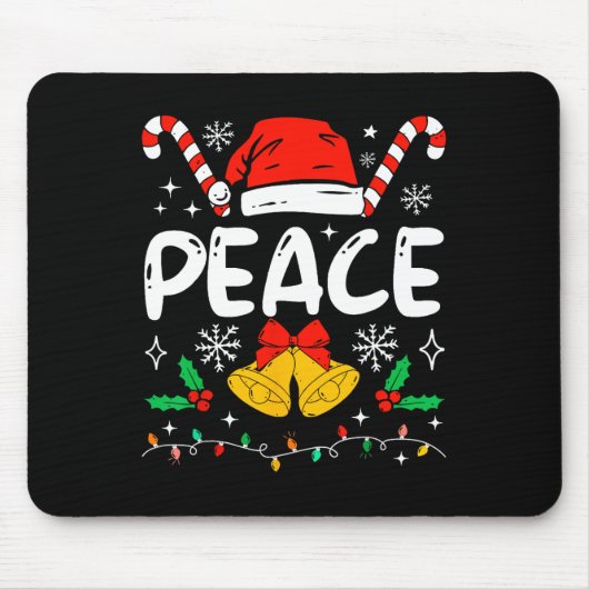 Peace Matching I Come In Peace Couples Santa Hat C Mousepad (Vorne)