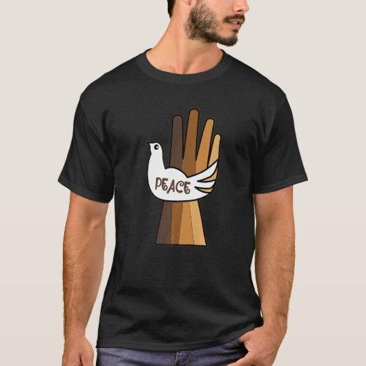 Peace Melanin Hand Black History Month BLM African T-Shirt (Vorderseite)