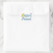Peace Mermaid (Urlaubstraum) Runder Aufkleber (Tasche)