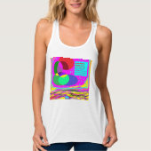 Peace message Regenbogenfarben Tank Top (Vorderseite)
