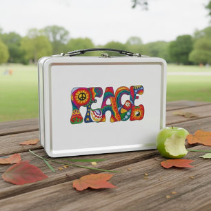 Peace Metal Lunch Box