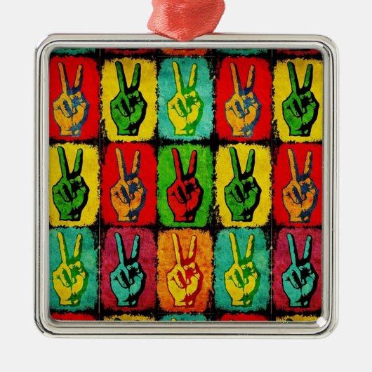 Peace Metal Ornament Aus Metall (Vorne)