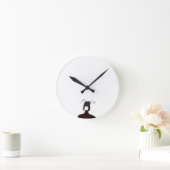 Peace Minimal Art Wall Clock Runde Wanduhr (Zuhause)