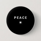 Peace Minimalist Symbol Button (Vorderseite)