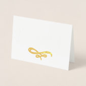 Peace Modern Brushed Script Foto Holiday Gold Folienkarte (Vorderseite)