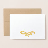 Peace Modern Brushed Script Foto Holiday Gold Folienkarte (Vorderseite mit Umschlag)