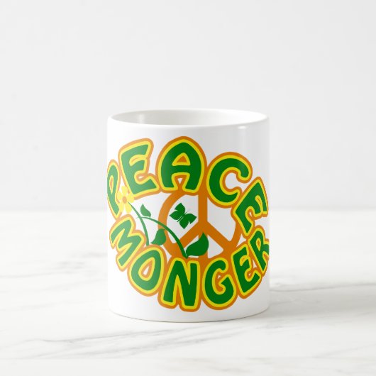 Peace Monger Tasse - wählen Sie Stil & Farbe (Mittel)