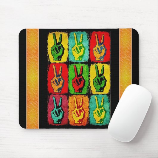Peace Mouse Pad Mousepad (Mit Mouse)