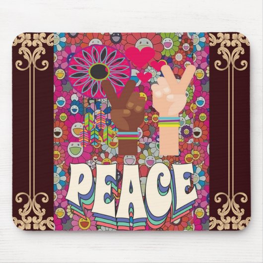 Peace Mouse Pad Mousepad (Vorne)