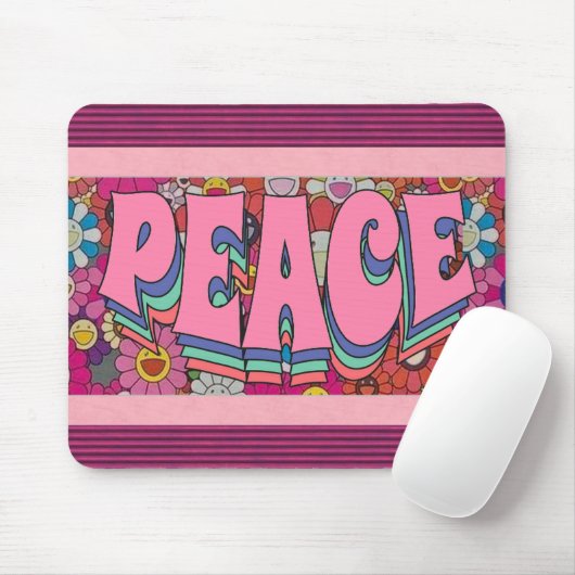Peace Mouse Pad Mousepad (Mit Mouse)