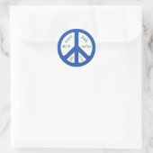 Peace Multilingual Runder Aufkleber (Tasche)