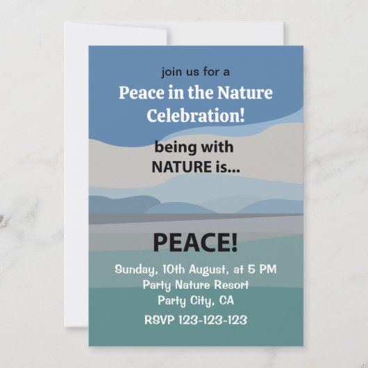 Peace Nature Celebration Einladung (Vorderseite)