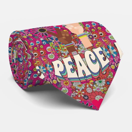 Peace Necktie Krawatte (Gerollt)