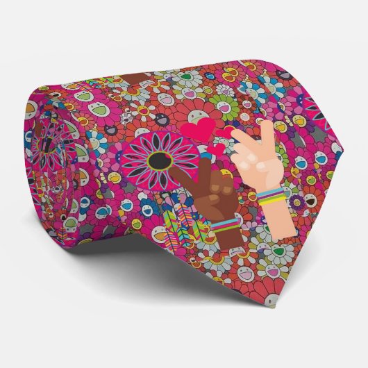 Peace Necktie Krawatte (Gerollt)