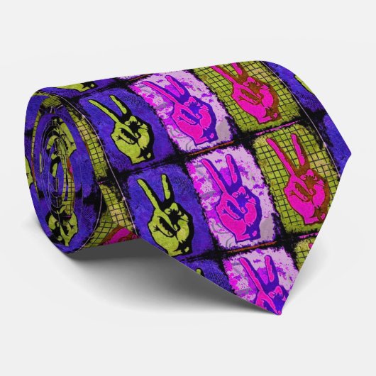 Peace Necktie Krawatte (Gerollt)