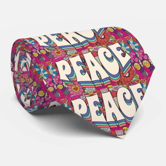 Peace Necktie Krawatte (Gerollt)