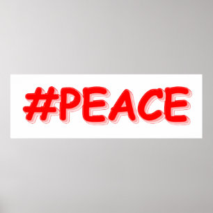 "#PEACE" Niedliches Design Jetzt kaufen Canvas Pri Poster