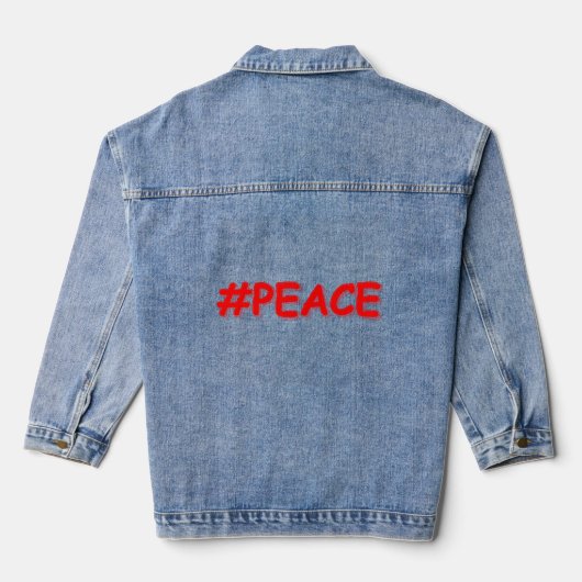"#PEACE" Niedliches Design Jetzt kaufen Jeansjacke (Rückseite)
