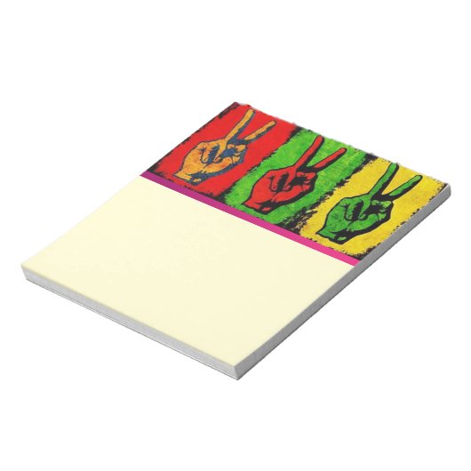 Peace Notepad Notizblock (Rotiert)
