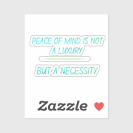 Peace of mind aufkleber