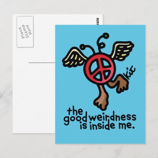 peace of weird postcard. postkarte (Vorne/Hinten)