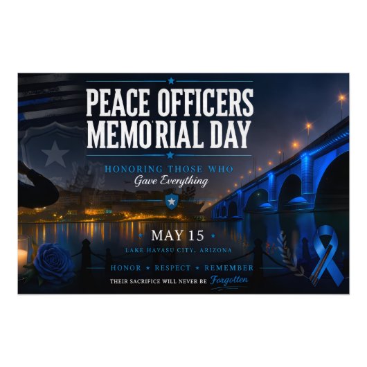 Peace Officers Memorial Day London Bridge Fotodruck (Vorne)