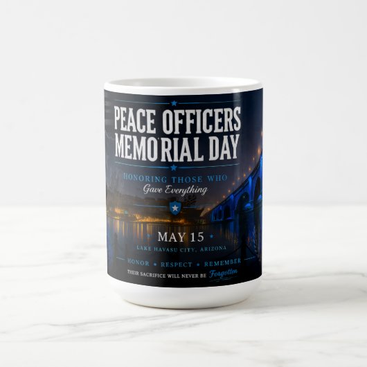 Peace Officers Memorial Day London Bridge Kaffeetasse (Mittel)