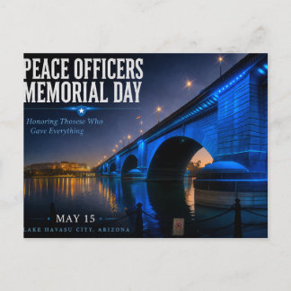 Peace Officers Memorial Day London Bridge Postkarte