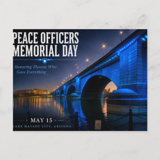 Peace Officers Memorial Day London Bridge Postkarte (Vorderseite)