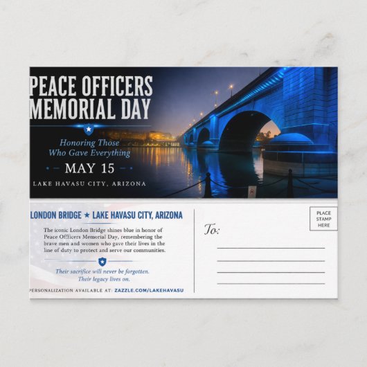 Peace Officers Memorial Day London Bridge Postkarte (Vorderseite)