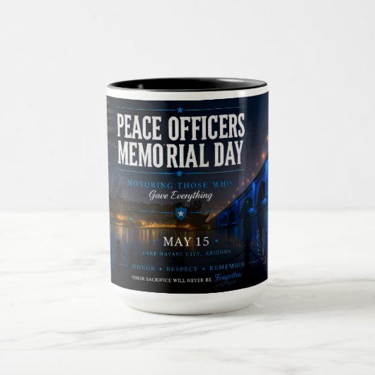 Peace Officers Memorial Day London Bridge Tasse (Zentrum)