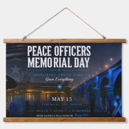 Peace Officers Memorial Day London Bridge Wandteppich Mit Holzrahmen