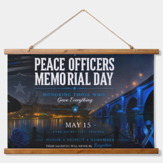 Peace Officers Memorial Day London Bridge Wandteppich Mit Holzrahmen