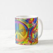 Peace Om Shanti | BLUME POWER Kaffeetasse (VorderseiteRechts)