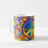 Peace Om Shanti | BLUME POWER Kaffeetasse (Vorderseite Links)