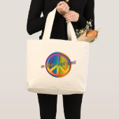 Peace Om Shanti Jumbo Stoffbeutel (Vorderseite (Produkt))