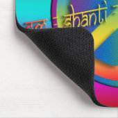 PEACE OM SHANTI | linear farbig Mousepad (Ecke)