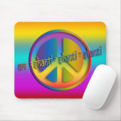 PEACE OM SHANTI | linear farbig Mousepad (Mit Mouse)