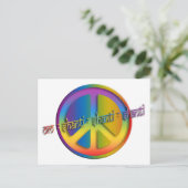 Peace Om Shanti Postkarte (Stehend Vorderseite)