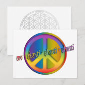 Peace Om Shanti Postkarte (Vorne/Hinten)