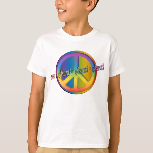 Peace Om Shanti T-Shirt (Vorderseite)