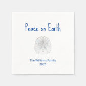 Peace on Earth Beach Sand Dollar Christmas Party Serviette (Vorderseite)