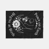 Peace On Earth Begins At Birth Doula Midwife  Fleecedecke (Vorderseite (Horizontal))