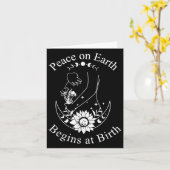 Peace On Earth Begins At Birth Doula Midwife Karte (Gelbe Blume)
