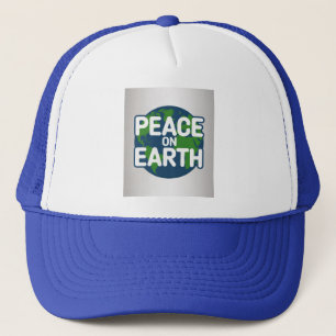 Peace On Earth Blau Truckerkappe
