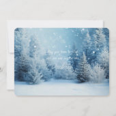 Peace on Earth Blue Christmas Winter Scene House (Rückseite)