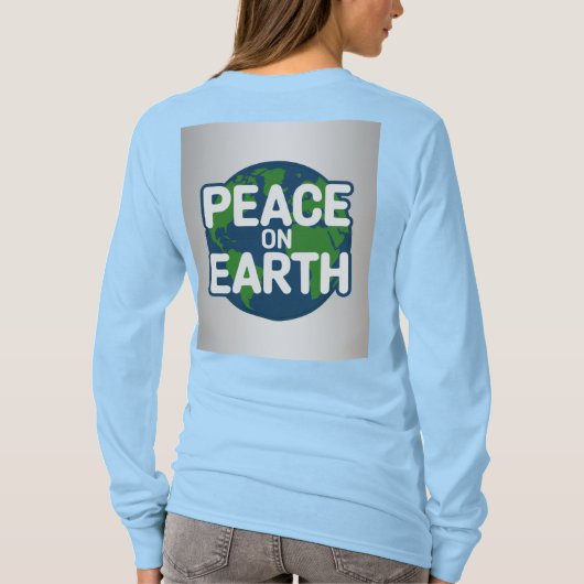 Peace On Earth Blue T-Shirt (Rückseite)