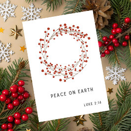 Peace on Earth Christmas Folded Holiday Card Feiertagskarte